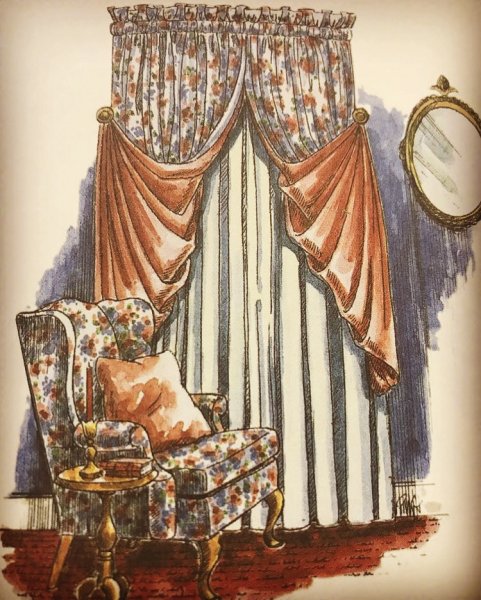 Шторы на картинах художников