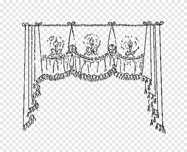 Шторы контурный рисунок