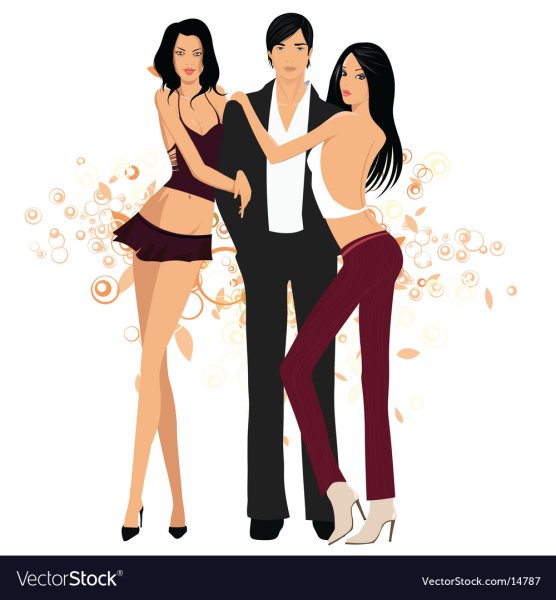 Втроем рисунок