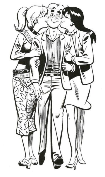 Арчи черно белый комикс