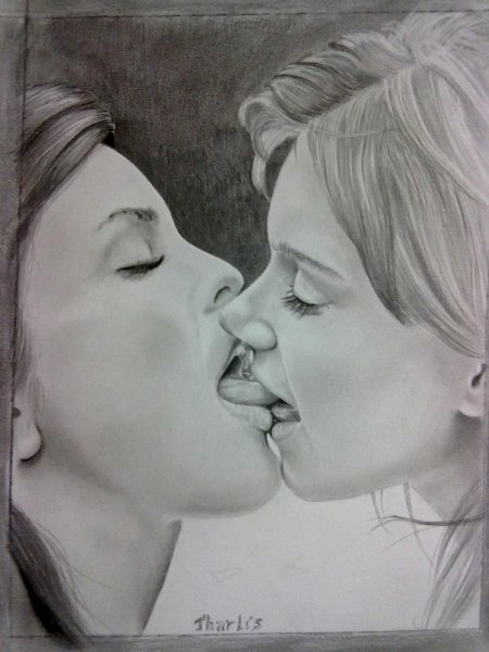 Поцелуй рисунок