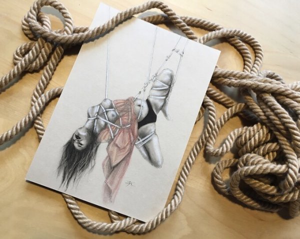 Шибари карандашом