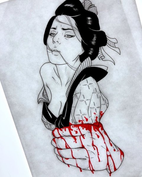 Татуировки гейши эскизы