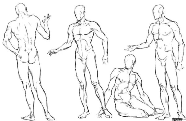 Набросок мужской фигуры