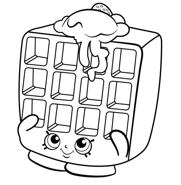 Вафли раскраска для детей