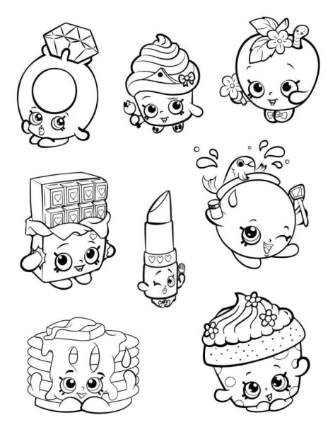 Раскраски для девочек шобкинс