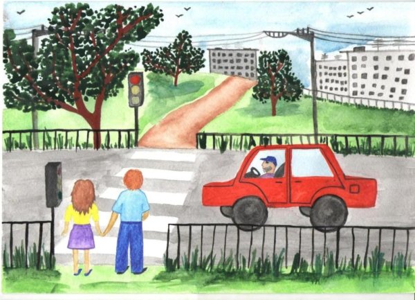 Рисунок на тему ПДД