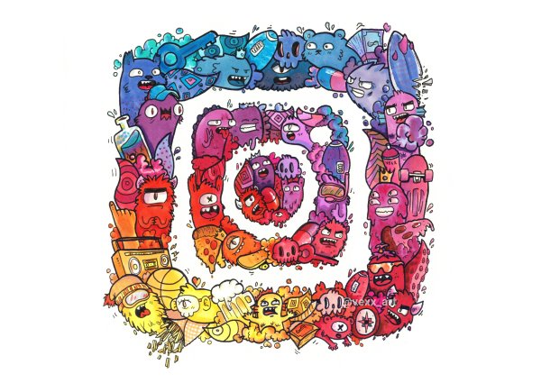 Дудл Doodle стиль рисунка