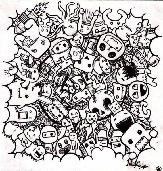 Дудлинг монстрики