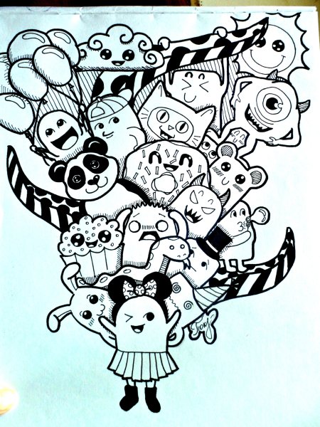 Иллюстрация в стиле дудл-арт