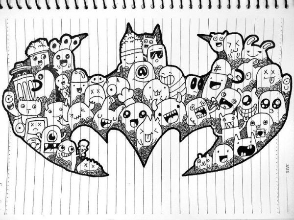 Дудлинг для начинающих монстрики