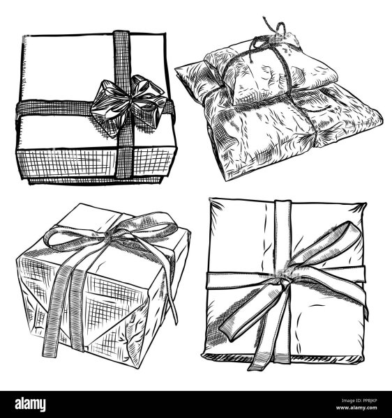 Подарочная коробка скетч