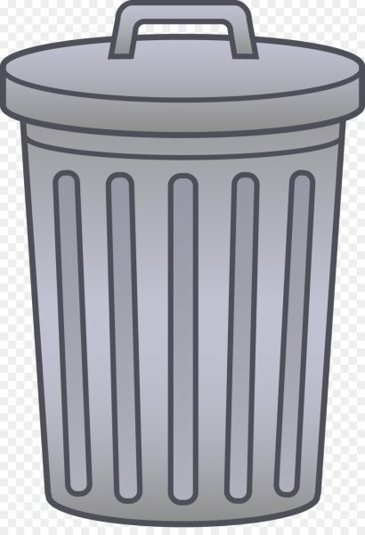 Мусорный бак на белом фоне
