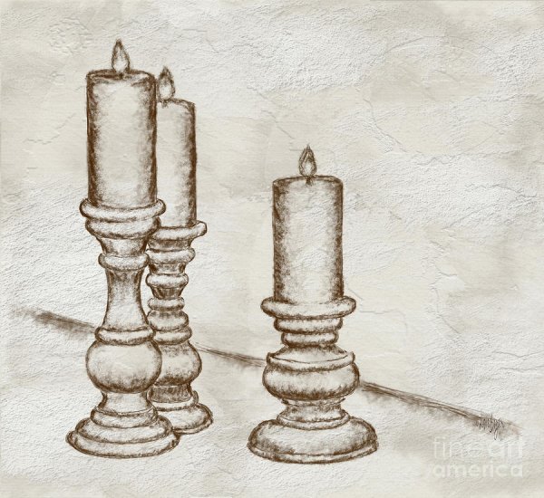 Канделябр на белом фоне