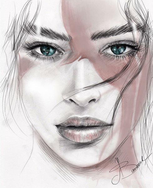 Наталья Водянова рисунок