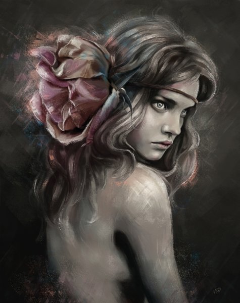 Рисунок женщины карандашом