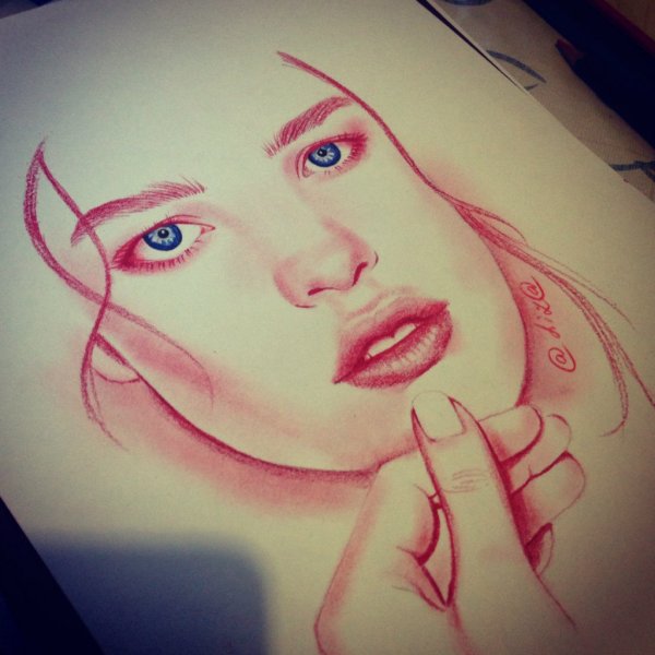 Наталья Водянова рисунок