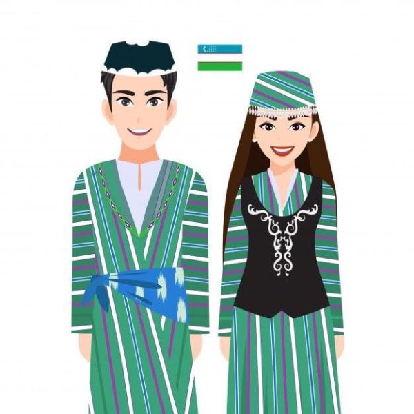 Национальная одежда узбеков мультяшка