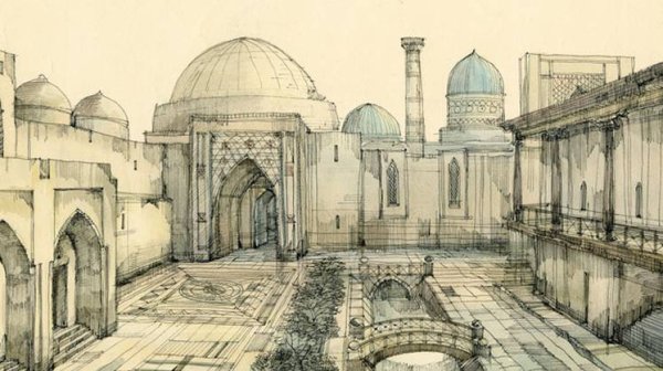 Архитектура средней Азии рисунки