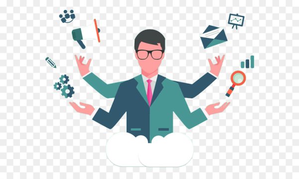 Менеджмент на прозрачном фоне