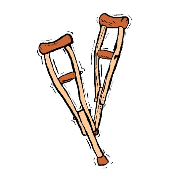 Костыль без фона