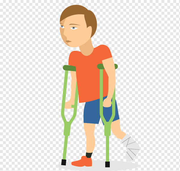 Чел на костылях