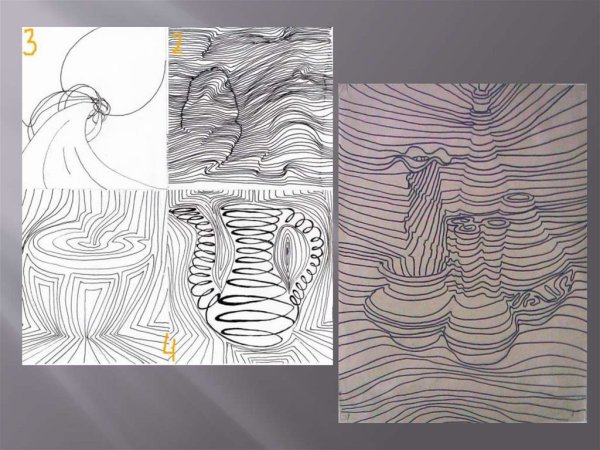 Точка линия пятно в композиции