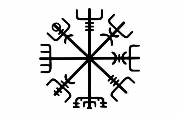 Скандинавские руны вегвизир символ