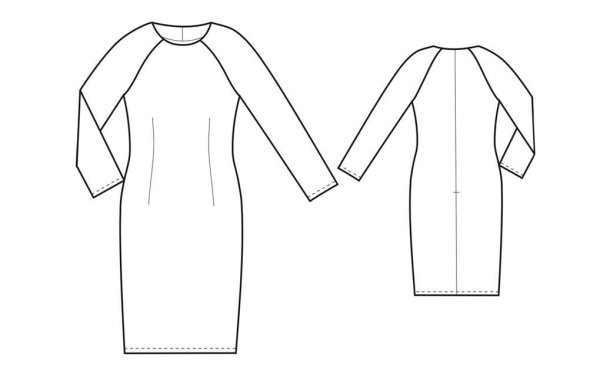 Платье реглан Бурда