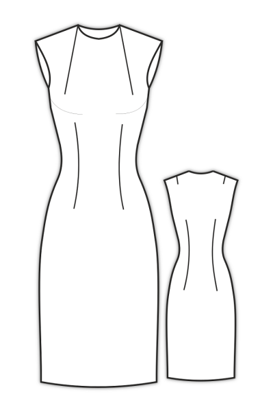 Лекала для классического платье