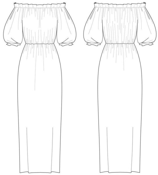 Эскиз летнего платья