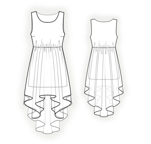 Платье схематично