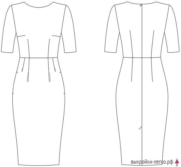 Технический эскиз платья