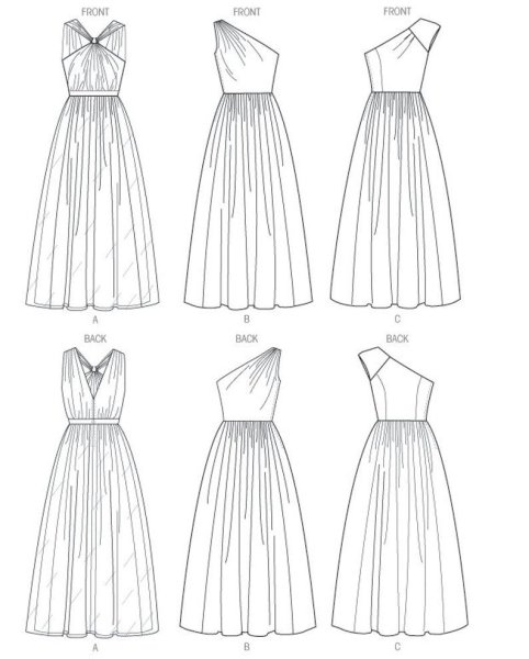 Описание эскиза платья