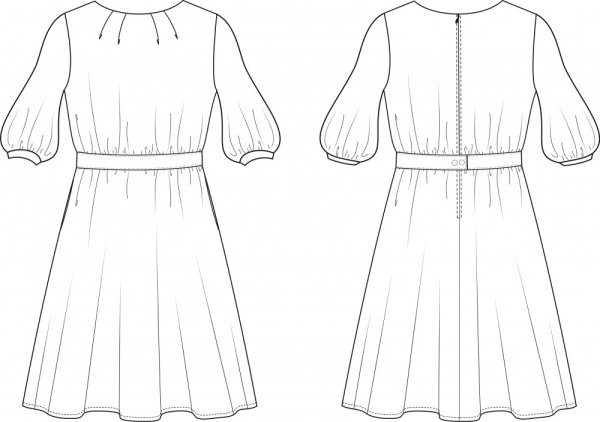 Эскиз женского платья