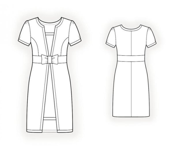 Платье-футляр выкройка Бурда