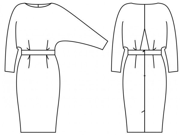Технический эскиз платья