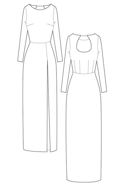 Эскиз коктейльного платья