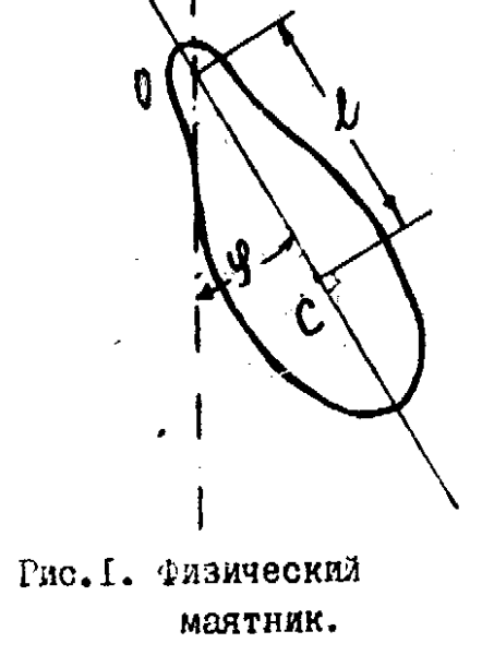Период колебаний физического маятника формула