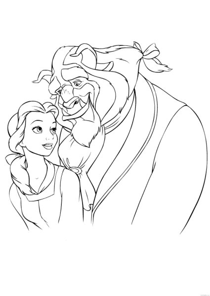 Раскраски Бель из красавицы и чудовища