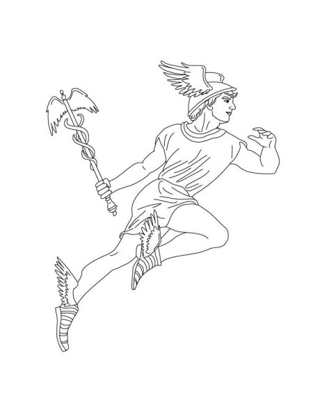 Зевс Бог древней Греции рисунок
