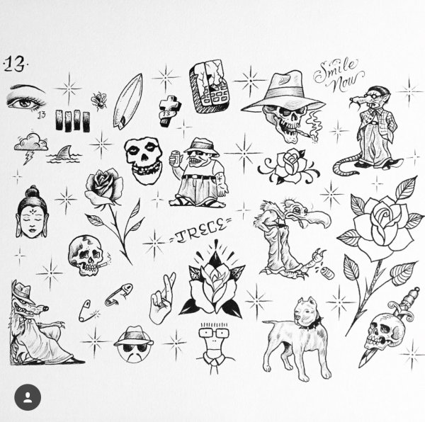 Тату на лицо эскизы