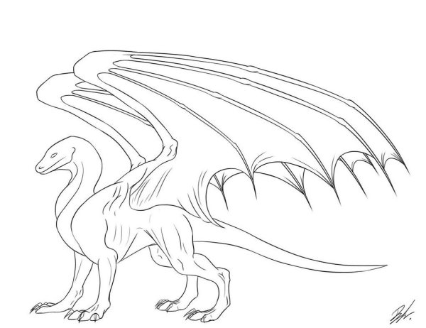 Макет дракона для рисования