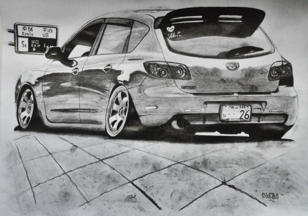 Эскизы японских машин