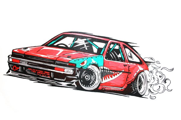 Toyota ae86 дрифт Art