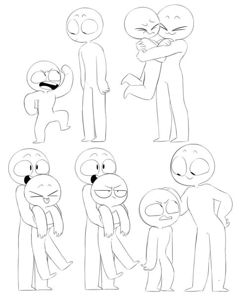 Заготовки поз для рисования