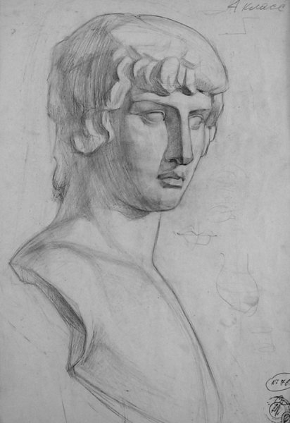 Пантеной гипсовая голова