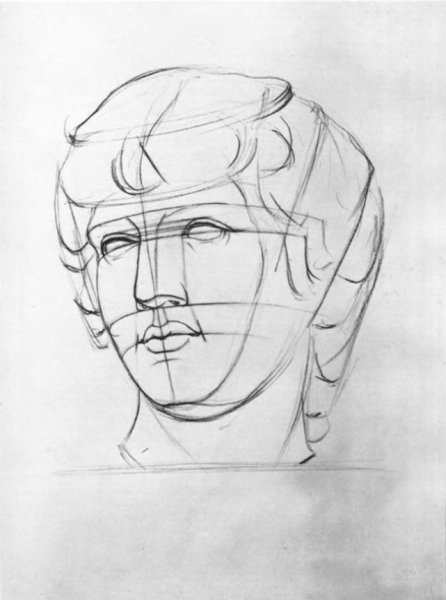 Гипсовая голова Антиноя