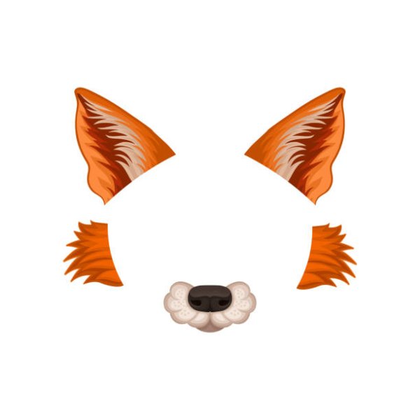 Лисьи уши стикер