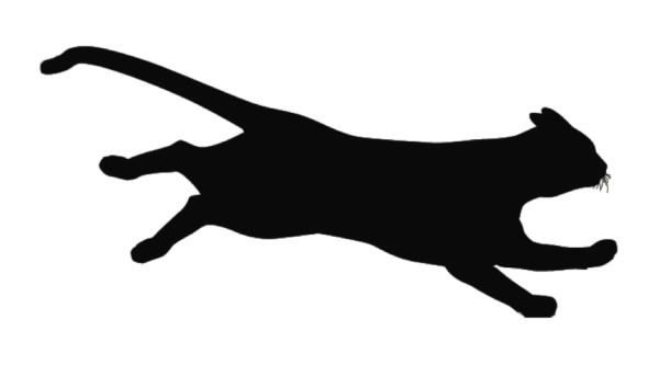 Силуэт прыгающей кошки